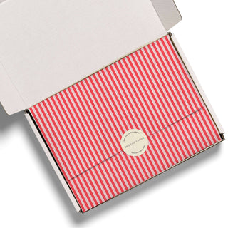 Red Pinstripes tissue paper: 5 Sheets - Pretty by Her- handmade locally in Cambridge, Ontario