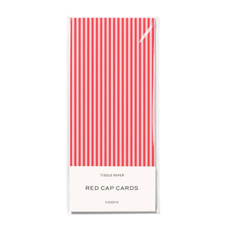 Red Pinstripes tissue paper: 5 Sheets - Pretty by Her- handmade locally in Cambridge, Ontario