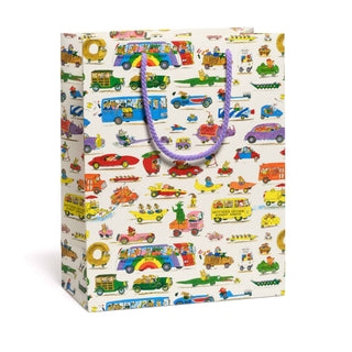 Richard Scarry Busytown Cars gift bags: Large - Pretty by Her- handmade locally in Cambridge, Ontario