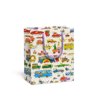 Richard Scarry Busytown Cars gift bags: Large - Pretty by Her- handmade locally in Cambridge, Ontario