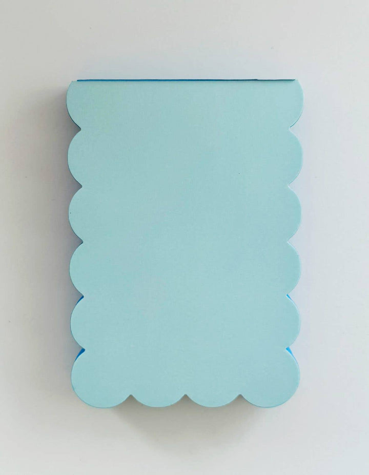 Scalloped Shaped Notepad | Aqua + Blue - Pretty by Her - handmade locally in Cambridge, Ontario