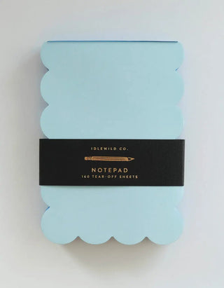 Scalloped Shaped Notepad | Aqua + Blue - Pretty by Her - handmade locally in Cambridge, Ontario