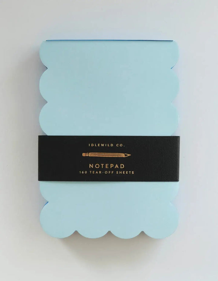 Scalloped Shaped Notepad | Aqua + Blue - Pretty by Her - handmade locally in Cambridge, Ontario