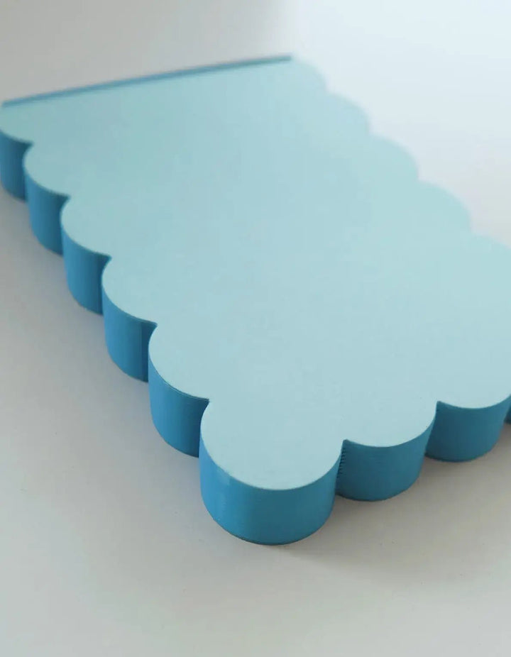 Scalloped Shaped Notepad | Aqua + Blue - Pretty by Her - handmade locally in Cambridge, Ontario