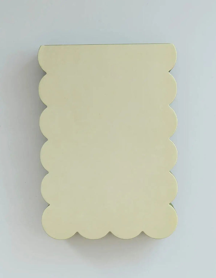 Scalloped Shaped Notepad | Chartreuse + Olive - Pretty by Her - handmade locally in Cambridge, Ontario