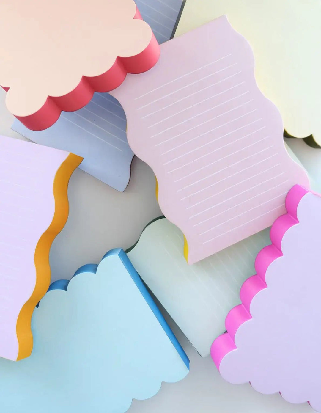 Scalloped Shaped Notepad | Chartreuse + Olive - Pretty by Her - handmade locally in Cambridge, Ontario