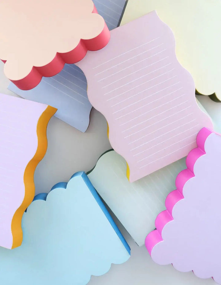 Scalloped Shaped Notepad | Chartreuse + Olive - Pretty by Her - handmade locally in Cambridge, Ontario
