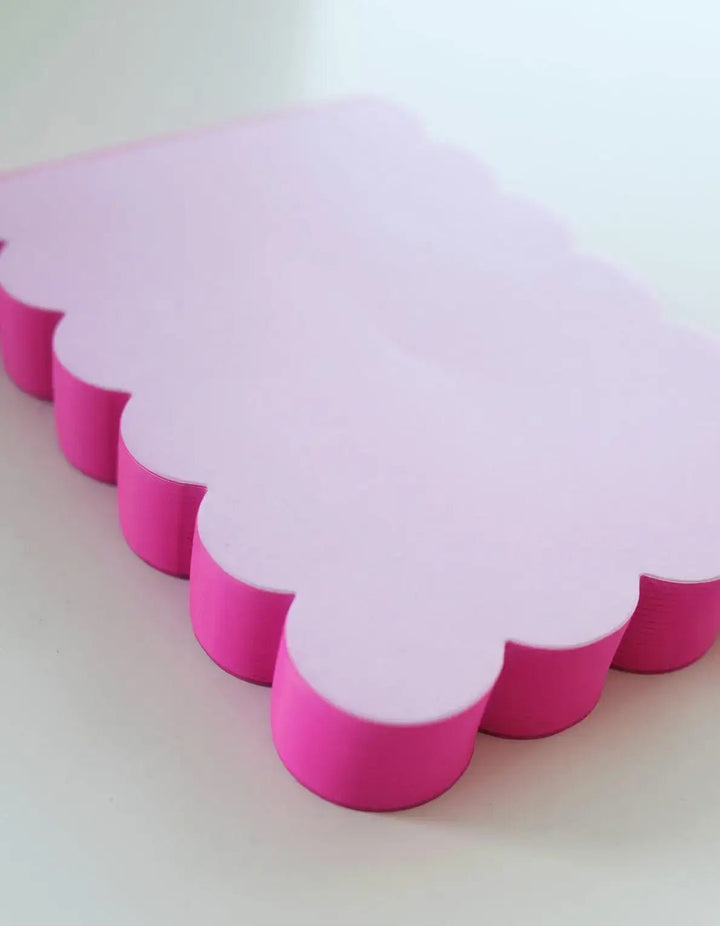 Scalloped Shaped Notepad | Lilac + Hot Pink - Pretty by Her - handmade locally in Cambridge, Ontario