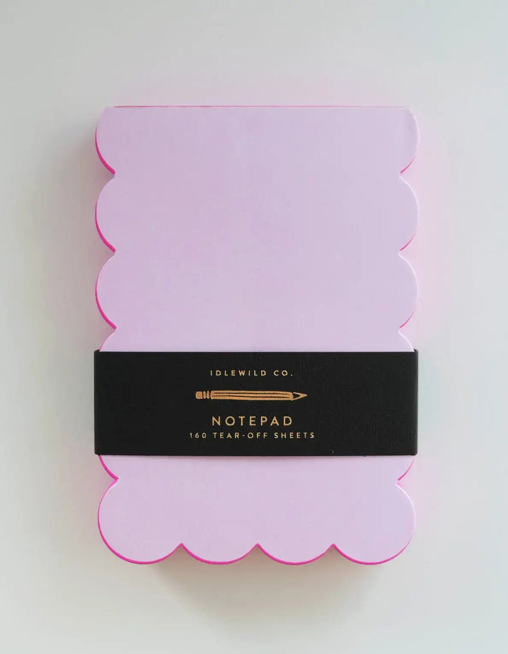 Scalloped Shaped Notepad | Lilac + Hot Pink - Pretty by Her - handmade locally in Cambridge, Ontario