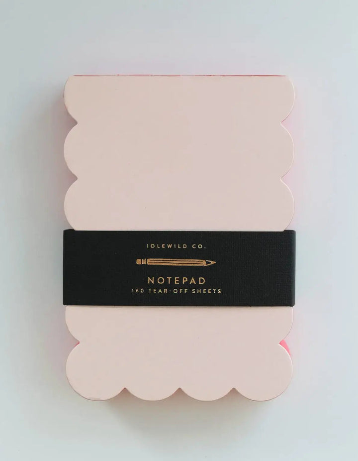 Scalloped Shaped Notepad | Peach + Persimmon - Pretty by Her - handmade locally in Cambridge, Ontario