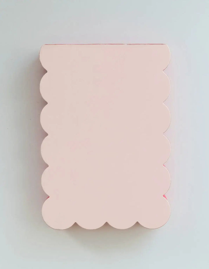 Scalloped Shaped Notepad | Peach + Persimmon - Pretty by Her - handmade locally in Cambridge, Ontario