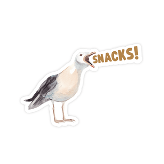 Seagull and Snacks Sticker - Pretty by Her - handmade locally in Cambridge, Ontario