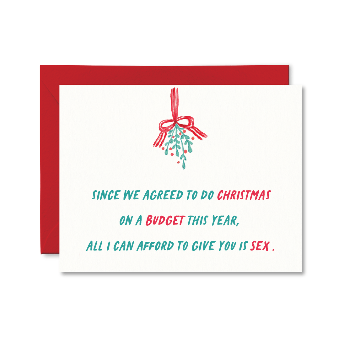 Sex For Christmas Card - Pretty by Her - handmade locally in Cambridge, Ontario
