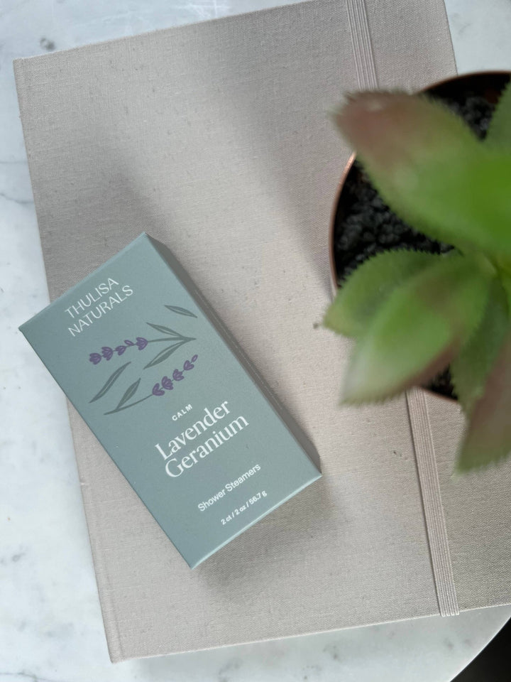 Shower steamers | Lavender Geranium | 2 pack gift set - Pretty by Her - handmade locally in Cambridge, Ontario