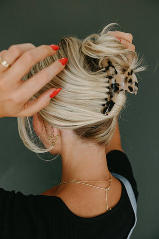 Skinny Tan Tortoise Claw Clip - Pretty by Her- handmade locally in Cambridge, Ontario