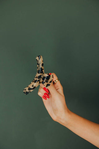Skinny Tan Tortoise Claw Clip - Pretty by Her- handmade locally in Cambridge, Ontario
