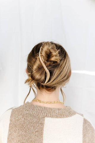 Slim Gold Alligator Claw Clip - Pretty by Her- handmade locally in Cambridge, Ontario
