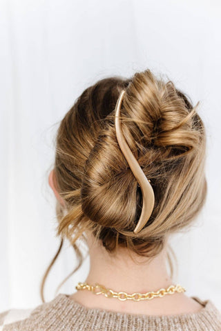 Slim Gold Alligator Claw Clip - Pretty by Her- handmade locally in Cambridge, Ontario