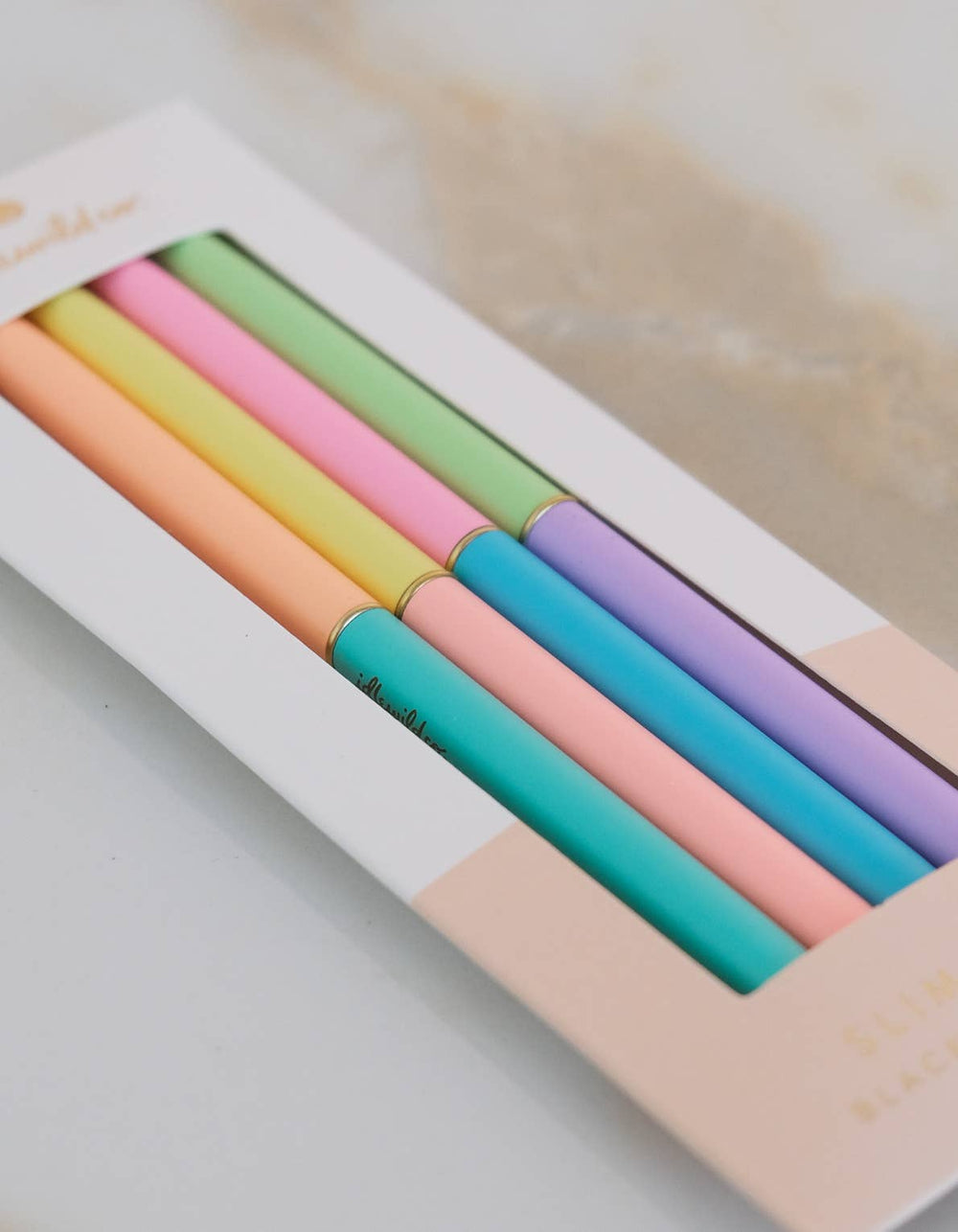 Slim Pens Set of Four | Duo - Tone Neons - Pretty by Her - handmade locally in Cambridge, Ontario