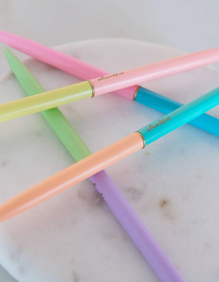 Slim Pens Set of Four | Duo - Tone Neons - Pretty by Her - handmade locally in Cambridge, Ontario
