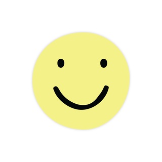 Smiley Face Sticker - Pretty by Her - handmade locally in Cambridge, Ontario