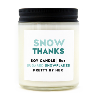 Snow Thanks | Sugared Snow Flakes | Soy Wax Candle