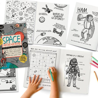SPACE, Above & Beyond Coloring, Activity, Jokes, DIY + MORE - Pretty by Her - handmade locally in Cambridge, Ontario