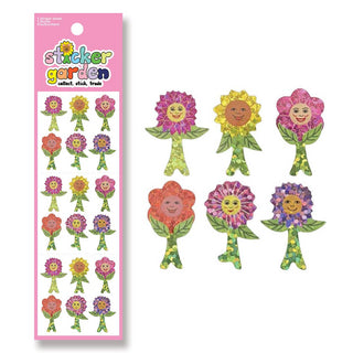 Sparkle Flower Power Stickers - Pretty by Her- handmade locally in Cambridge, Ontario