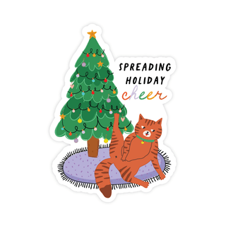 Spreading Holiday Cheer Sticker - Pretty by Her - handmade locally in Cambridge, Ontario
