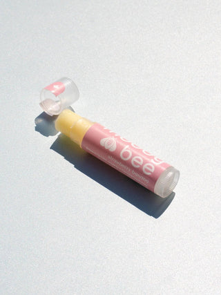 Strawberry Banana Bees Wax Lip Balm - Pretty by Her- handmade locally in Cambridge, Ontario