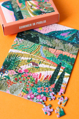 Summer in Puglia mini puzzle, 99 pieces - Pretty by Her - handmade locally in Cambridge, Ontario