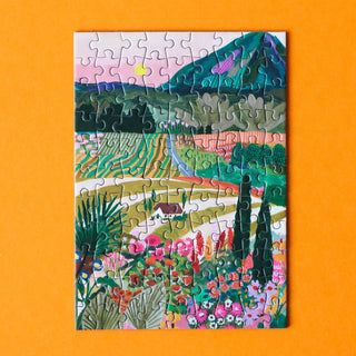 Summer in Puglia mini puzzle, 99 pieces - Pretty by Her - handmade locally in Cambridge, Ontario