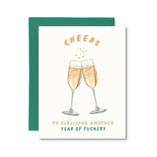 Surviving Another Year of Fuckery Card - Pretty by Her - handmade locally in Cambridge, Ontario