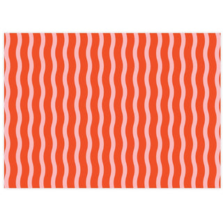 Tangy Red/Pink - Fussy Stripe Tissue Paper - Pretty by Her - handmade locally in Cambridge, Ontario