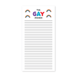 The Gay Agenda Notepad - Pretty by Her - handmade locally in Cambridge, Ontario