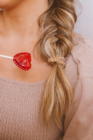 Tiny Jewel Ponytail - Pretty by Her- handmade locally in Cambridge, Ontario