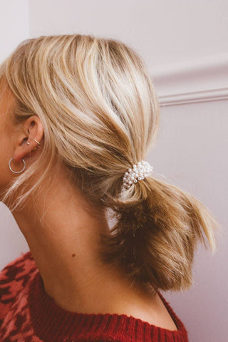 Tiny Pearl Ponytail - Pretty by Her- handmade locally in Cambridge, Ontario