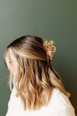 Twisted Gold Claw Clip - Pretty by Her- handmade locally in Cambridge, Ontario