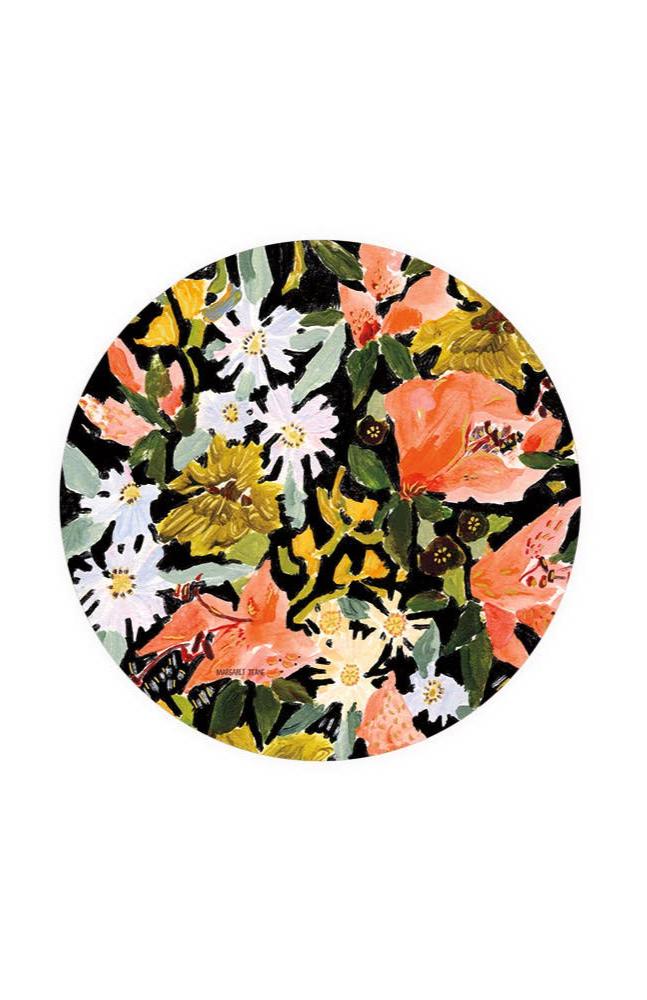Vintage Floral Foil Stamped Seedlings Coaster - Pretty by Her - handmade locally in Cambridge, Ontario