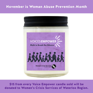 Voices Empower Women's Crisis Services of Waterloo Region $15 Donated - Pretty by Her- handmade locally in Cambridge, Ontario