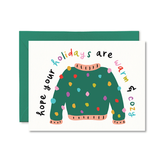 Warm and Cozy Sweater Christmas Card - Pretty by Her - handmade locally in Cambridge, Ontario