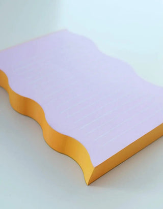 Wavy Shaped Notepad | Lilac + Tangerine - Pretty by Her - handmade locally in Cambridge, Ontario