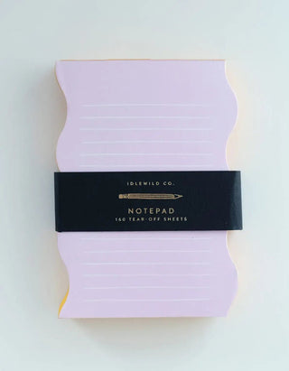 Wavy Shaped Notepad | Lilac + Tangerine - Pretty by Her - handmade locally in Cambridge, Ontario