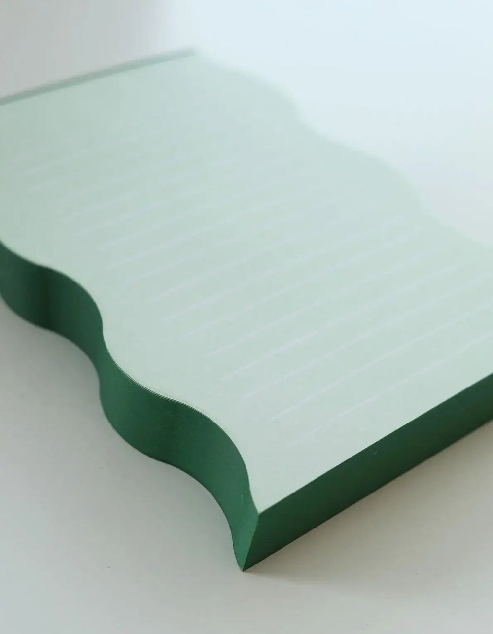 Wavy Shaped Notepad | Mint + Evergreen - Pretty by Her - handmade locally in Cambridge, Ontario