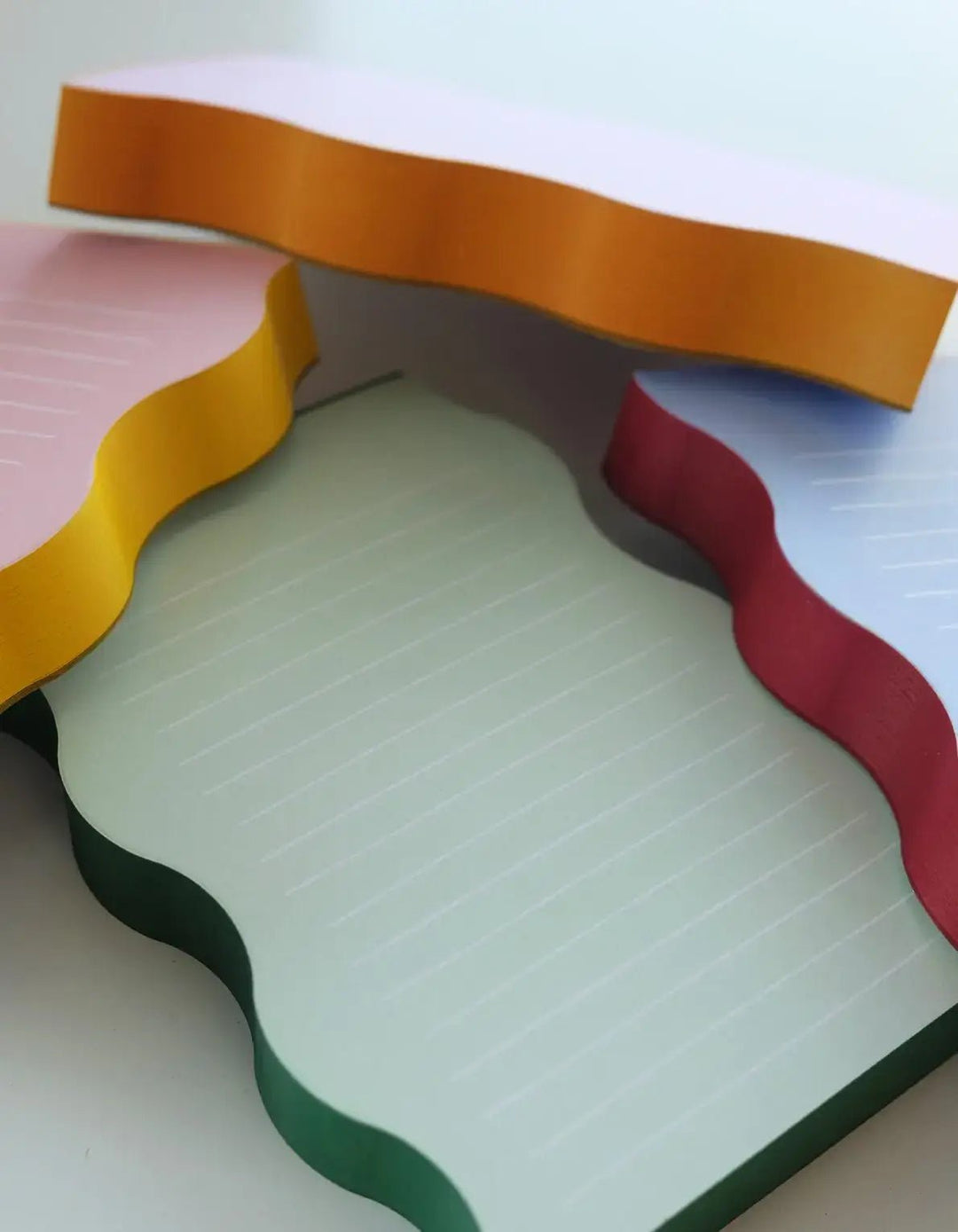 Wavy Shaped Notepad | Mint + Evergreen - Pretty by Her - handmade locally in Cambridge, Ontario