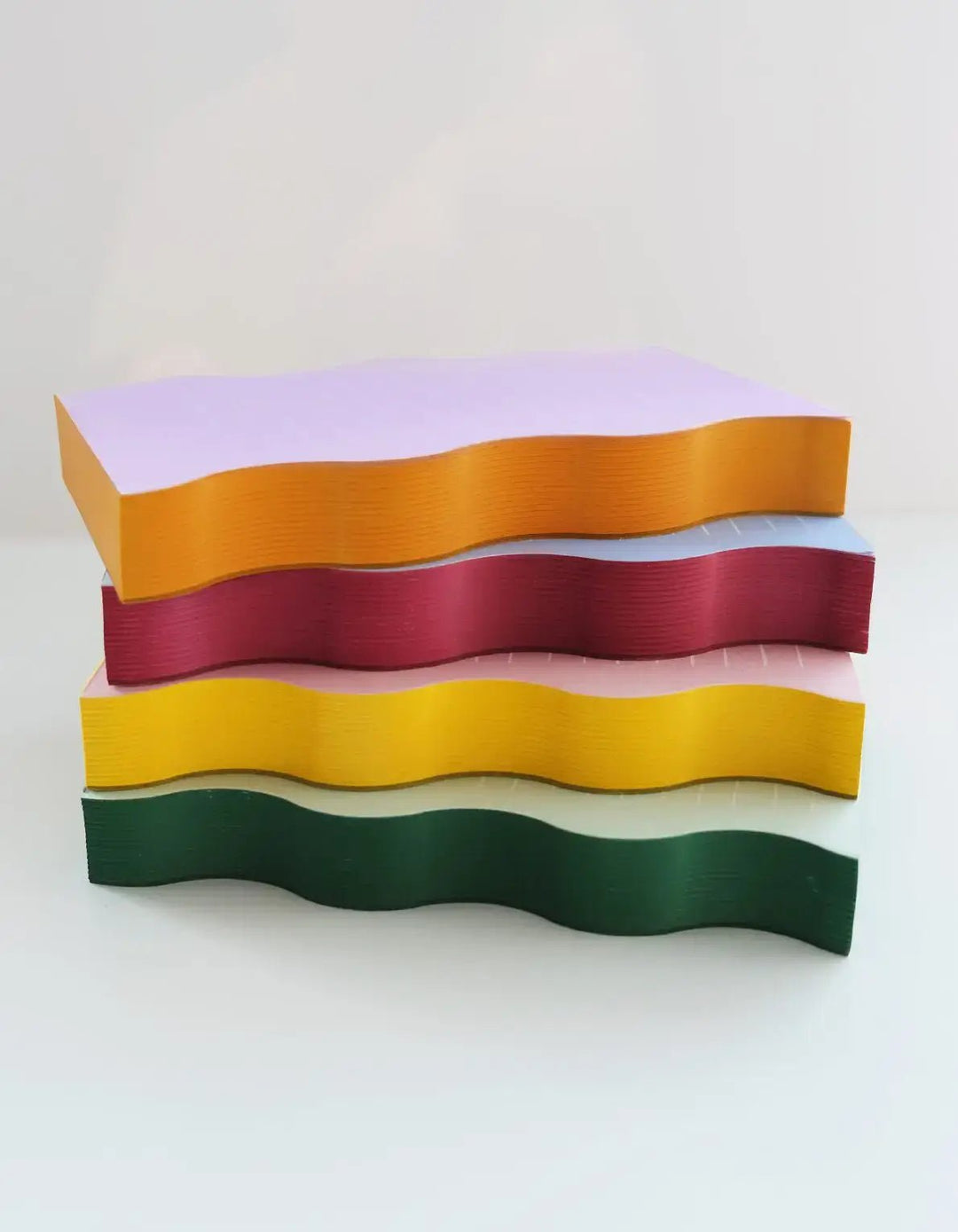 Wavy Shaped Notepad | Mint + Evergreen - Pretty by Her - handmade locally in Cambridge, Ontario
