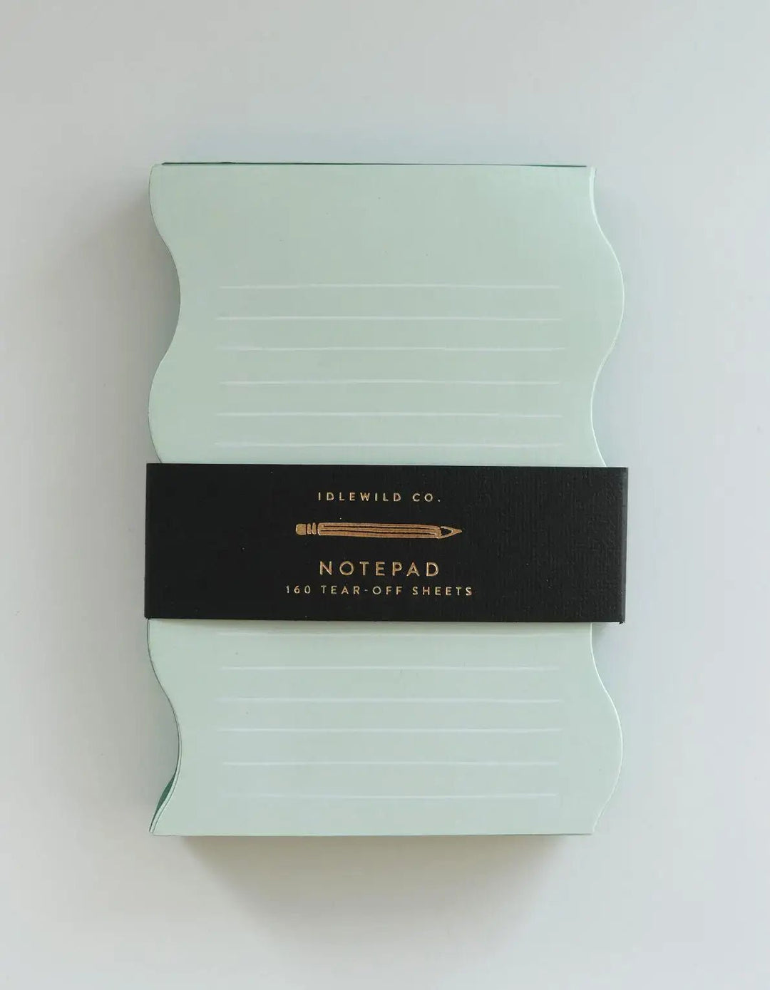 Wavy Shaped Notepad | Mint + Evergreen - Pretty by Her - handmade locally in Cambridge, Ontario