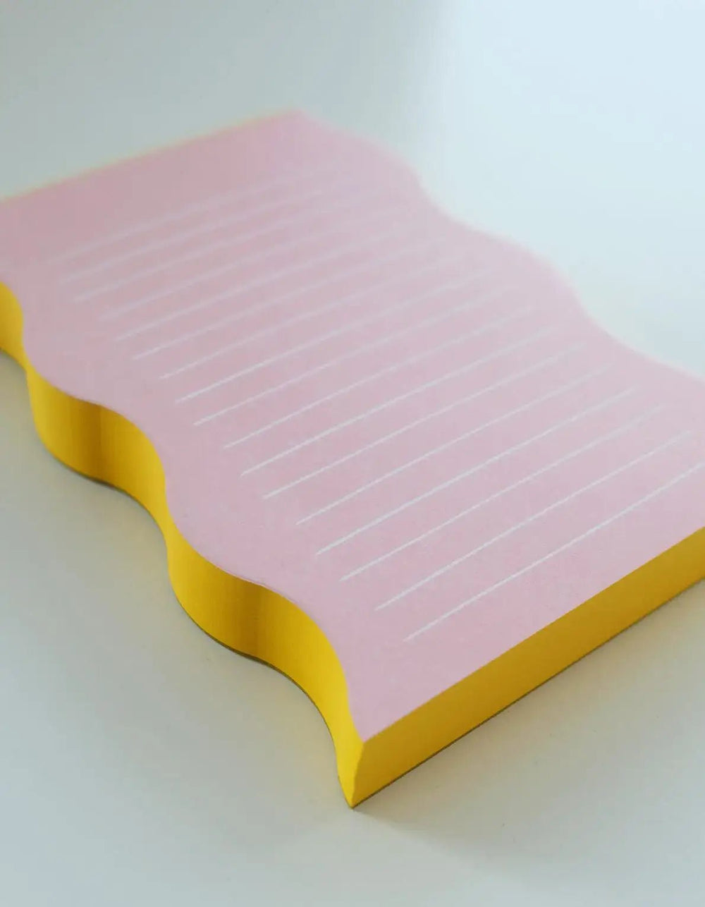 Wavy Shaped Notepad | Pink + Yellow - Pretty by Her - handmade locally in Cambridge, Ontario