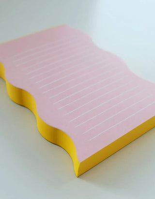 Wavy Shaped Notepad | Pink + Yellow - Pretty by Her - handmade locally in Cambridge, Ontario