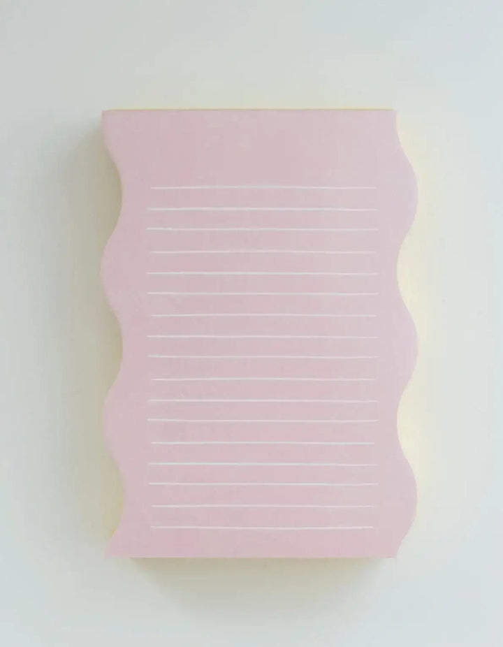 Wavy Shaped Notepad | Pink + Yellow - Pretty by Her - handmade locally in Cambridge, Ontario